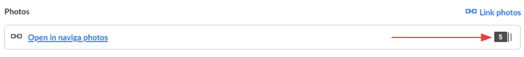 Click on the number to preview the linked photos on the assignment.